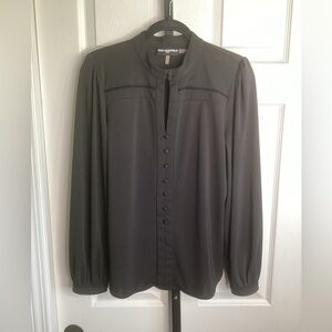 Karl Lagerfeld Black Button-Up Blouse, size Medium